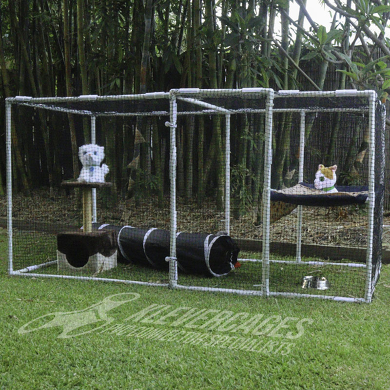 Klever Cages Catio Cat outdoor/indoor enclosure kit (2m x 1m x 1m) with optional hammock - $369.92